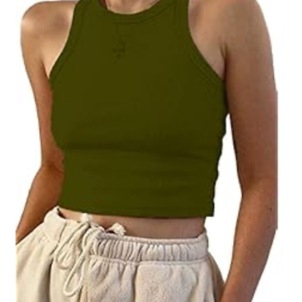 Cropped Fitted Tank Top